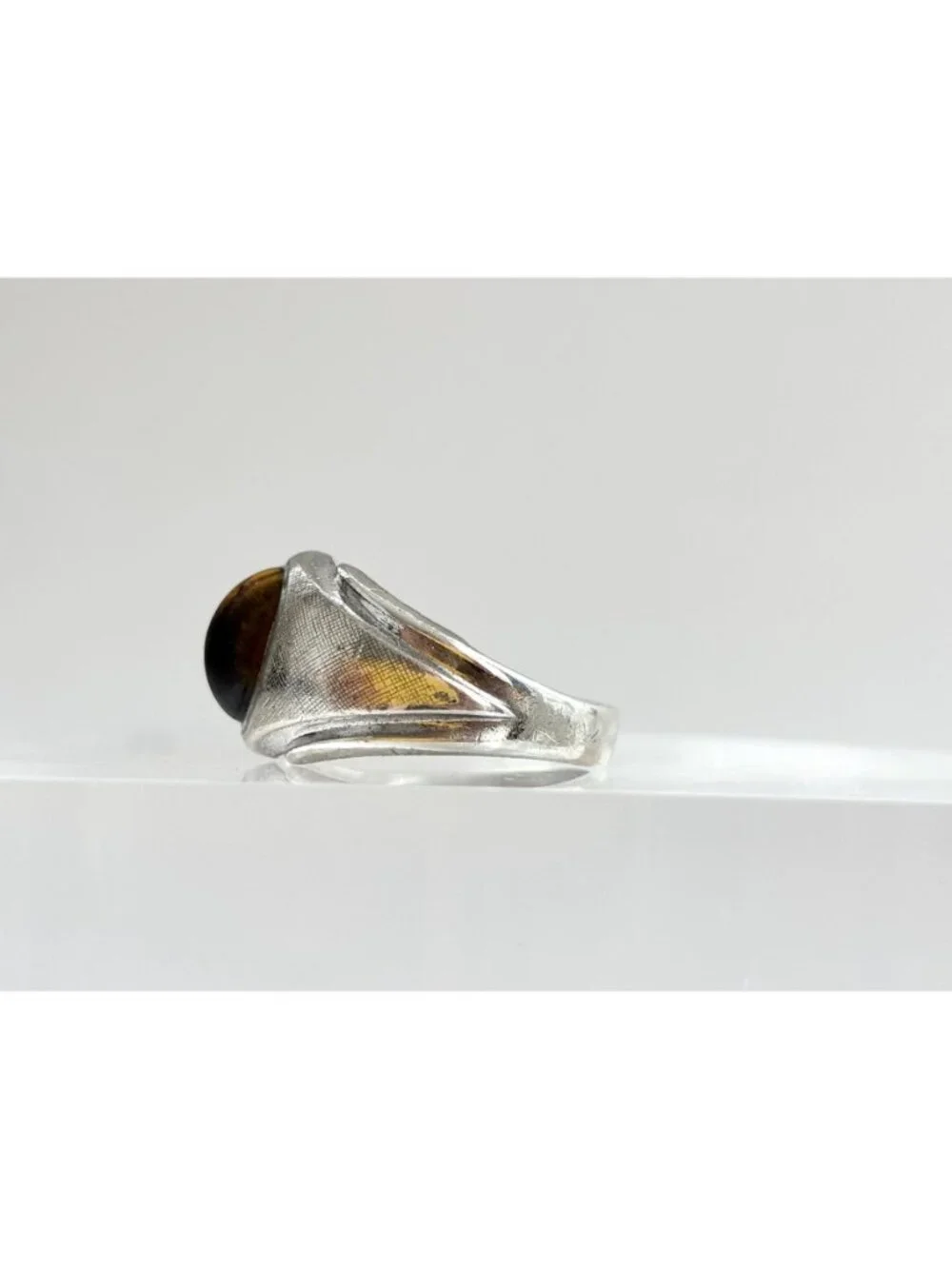 Tiger's Eye Joseph Esposito Southwest Sterling Silver 925 Vintage Ring - sz 7.5